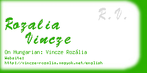 rozalia vincze business card